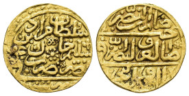 MUNDO ISLÁMICO. OTOMANOS. Murad III. Sultani. S.F. Misr. AU 3,3 g. 19 mm. NP-273. MBC.