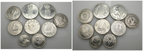 MONEDA EXTRANJERA. Lote de 9 piezas: China (3), India (3) y Tailandia (3). EBC/SC.