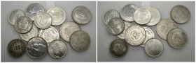 MONEDA EXTRANJERA. Lote de 13 piezas de Oriente Medio: 7 tamaño duro y 6 de medio duro, la mayoría de Egipto. MBC/SC.