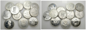 MONEDA EXTRANJERA. FILIPINAS. Lote de 12 piezas: 1 peso (7), 1908 a 1970; 25 pesos (3): 1975 a 1981; 50 pesos (3), 1975 y 1979. De MBC+ a prueba.