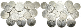 MONEDA EXTRANJERA. PORTUGAL. Lote de 17 piezas: 1 escudo 1916; 20 escudos 1953; 50 escudos (4) 1968 a 1972; 250 escudos 1974 y 1000 escudos (10) de 19...