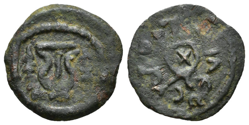 GRECIA ANTIGUA. JUDEA. Herodes I. 2 prutot. AE 2,09 g. 19,5 mm. MBC-.