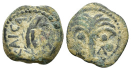 GRECIA ANTIGUA. JUDEA. Procuradores. Época de Augusto. A/ Espiga. R/ Palmera. AE 2,73 g. 16 mm. RPC-I-4955 ss. BC+.