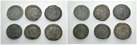 IMPERIO ROMANO. Lote de 6 follis, módulo grande. De BC+ a MBC+.