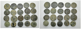 IMPERIO ROMANO. Lote de 20 piezas: 19 follis y 1 antoniniano. De BC+ a MBC+.