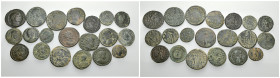 IMPERIO ROMANO. Lote de 20 piezas: 18 follis, módulos pequeño y mediano, y 2 antoninianos. BC+/EBC-.