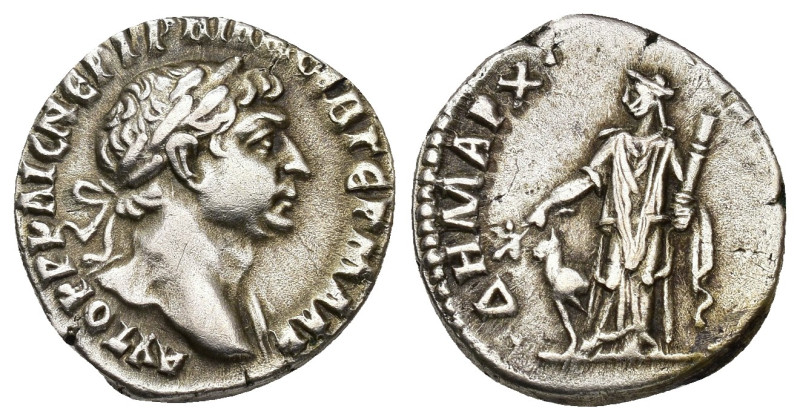 IMPERIO ROMANO. TRAJANO. Dracma. Arabia. A/ Cabeza laureada y drapeada al hombro...