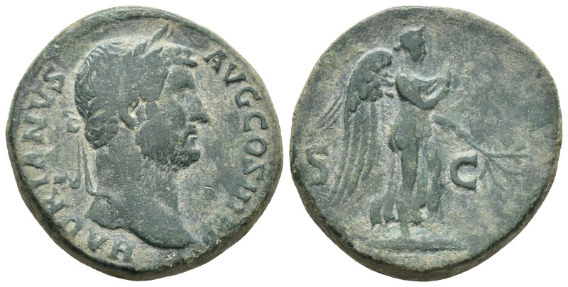 IMPERIO ROMANO. ADRIANO. Sestercio. Roma (136). A/ Cabeza laureada a der.; HADRI...