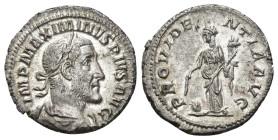 IMPERIO ROMANO. MAXIMINO I. Denario. Roma (235-236). A/ Busto laureado, drapeado y acorazado a der.; IMP MAXIMINVS PIVS AVG. R/ Providentia a izq.; PR...