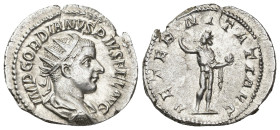 IMPERIO ROMANO. GORDIANO III. Antoniniano. Roma (241-243). A/ Busto radiado, drapeado y acorazado a der.; IMP GORDIANVS PIVS FEL AVG. R/ Sol mirando a...