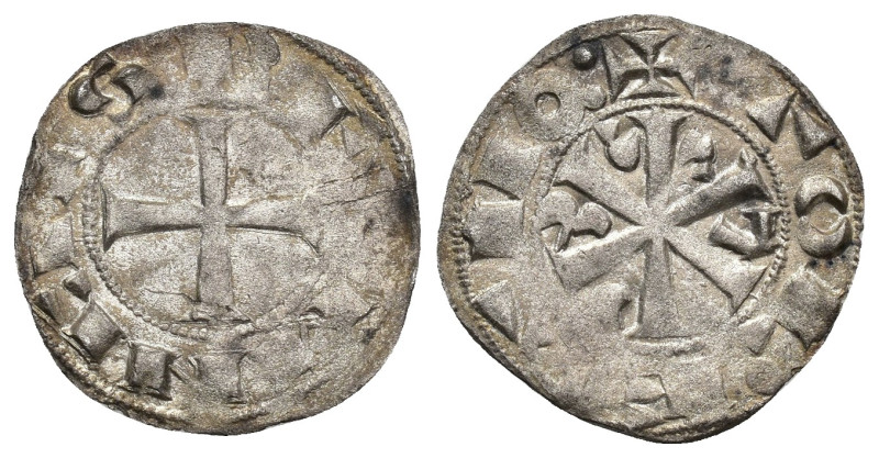 CASTILLA Y LEÓN. ALFONSO VI. Dinero. Toledo VE 1,02 g. 18,1 mm. III-5; BMM-3.11....