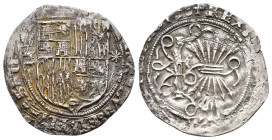 REYES CATÓLICOS. Real. Sevilla. S-*. Rev. sin marcas. AR 3,42 g. 26,26 mm. AC-420. MBC.