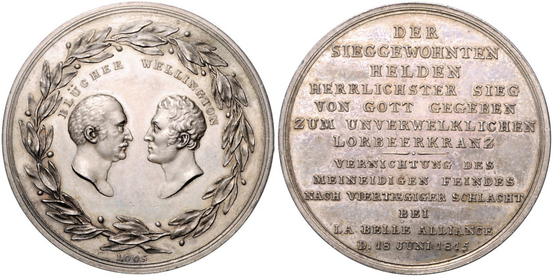 Brandenburg/-Preußen. 
- Preußische Medaillen. 
Silbermedaille 1815 (v. Goetze...