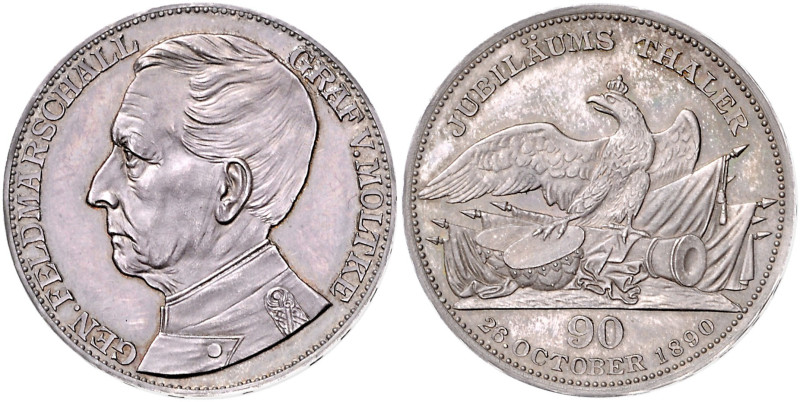 Brandenburg/-Preußen. 
- Preußische Medaillen. 
Silbermedaille 1890 (unsign.) ...