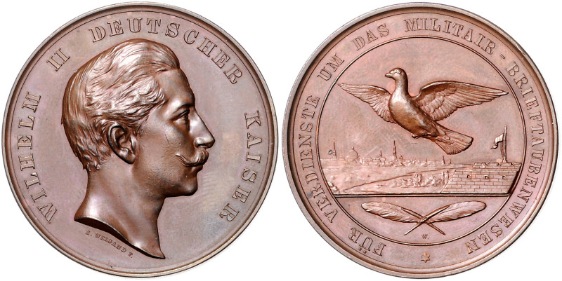 Brandenburg/-Preußen. 
- Preußische Medaillen. 
Bronzemedaille o.J. (v. Weigan...