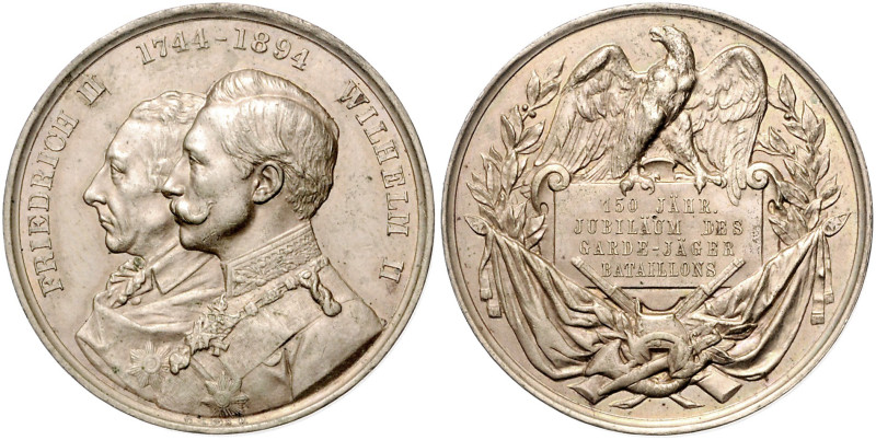 Brandenburg/-Preußen. 
- Preußische Medaillen. 
Versilberte Medaille 1894 (v. ...