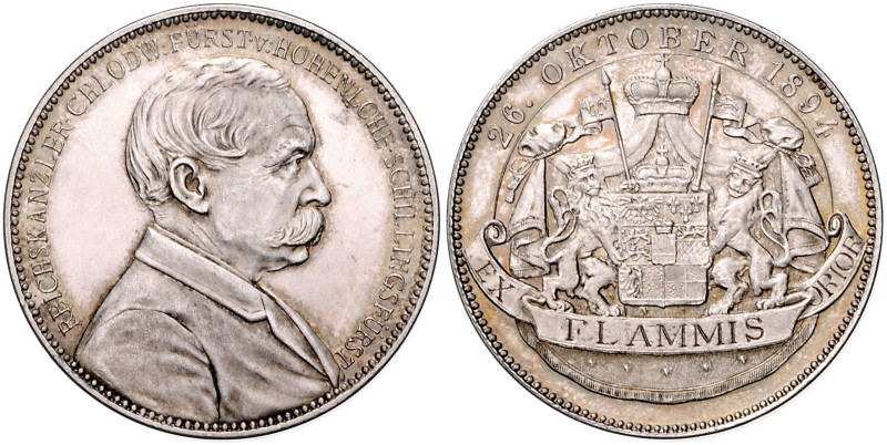 Brandenburg/-Preußen. 
- Preußische Medaillen. 
Silbermedaille 1894 (v. Lauer)...