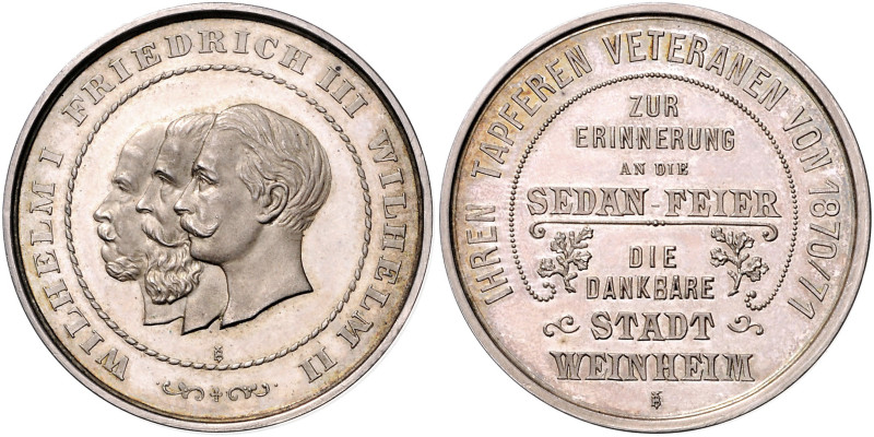 Brandenburg/-Preußen. 
- Preußische Medaillen. 
Silbermedaille 1896 (v. Bergma...