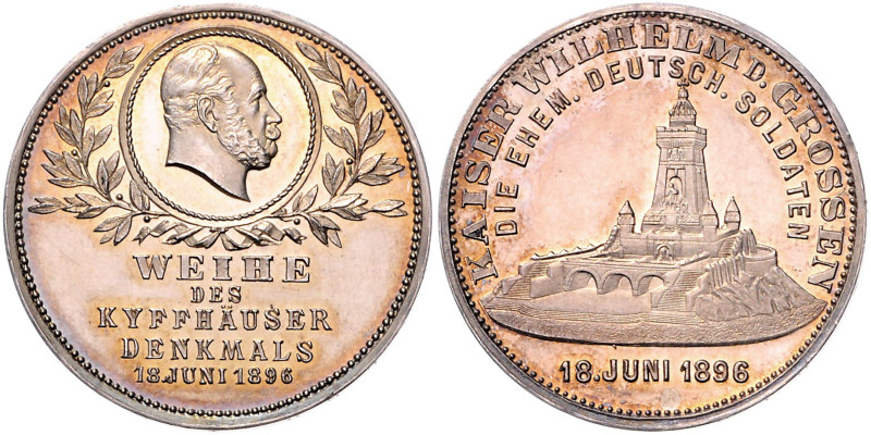 Brandenburg/-Preußen. 
- Preußische Medaillen. 
Silbermedaille 1896 (unsign.) ...