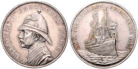 Brandenburg/-Preußen. 
- Preußische Medaillen. 
Silbermedaille 1898 (unsign.) auf die Palästinareise des Kaiserpaares, SMY Hohenzollern, i. Rd: PALÄ...