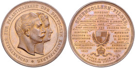 Brandenburg/-Preußen. 
- Preußische Medaillen. 
Bronzemedaille 1898 (unsign.) auf die Palästinareise des Kaiserpaares. Slg.&nbsp;Marienburg&nbsp;712...