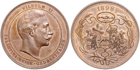Brandenburg/-Preußen. 
- Preußische Medaillen. 
Bronzemedaille 1898 (unsign.) auf die Palästinareise des Kaiserpaares. Slg.&nbsp;Marienburg&nbsp;712...