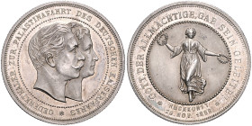 Brandenburg/-Preußen. 
- Preußische Medaillen. 
Silbermedaille 1898 (unsign.) auf die Rückkehr des Kaiserpaares von ihrer Palästinareise. Slg.&nbsp;...