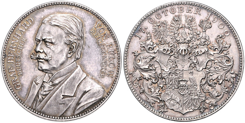 Brandenburg/-Preußen. 
- Preußische Medaillen. 
Silbermedaille 1900 (v. Lauer)...