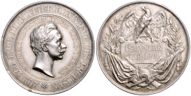 Brandenburg/-Preußen. 
- Preußische Medaillen. 
Silbermedaille 1901 (unsign.) auf 200 Jahre Königreich Preußen. kl. Rf. 34,6&nbsp;mm, 15,03&nbsp;g. ...