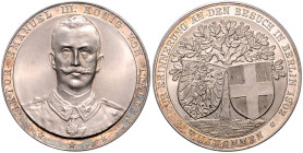 Brandenburg/-Preußen. 
- Preußische Medaillen. 
Silbermedaille 1902 (v. Oertel) auf den Besuch des italienischen Königs Emanuel III. in Berlin. 34,5...