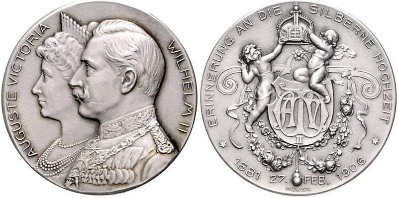 Brandenburg/-Preußen. 
- Preußische Medaillen. 
Mattierte Silbermedaille 1906 ...