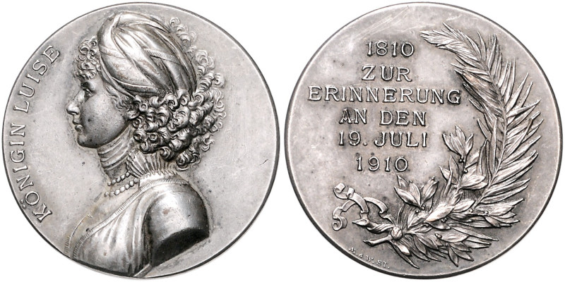Brandenburg/-Preußen. 
- Preußische Medaillen. 
Versilberte Bronzemedaille 191...