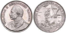Brandenburg/-Preußen. 
- Nord-Ostsee-Kanal. 
Silbermedaille 1895 (unsign.) auf die Eröffnung, Wilhelm II., i. Rd: KANAL SEGENSMÜNZE. Slg.&nbsp;Marie...