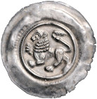 Braunschweig/-herzoglich welfische Münzstätte. 
Heinrich der Löwe 1142-1195. Brakteat, Löwe nach links schreitend. Berger&nbsp;629, Denicke&nbsp;38, ...