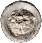 Braunschweig/-herzoglich welfische Münzstätte. 
Otto das Kind 1227-1252. Brakteat, Löwe über Zinnenmauer nach links. Berger&nbsp;722&nbsp;ff, Slg.&nb...