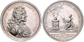 Braunschweig/-Wolfenbüttel. 
Anton Ulrich, allein 1704-1714. Silbermedaille 1713 (von H.P.) auf die Rückkehr seiner Enkelin Elisabeth Christine, Gema...