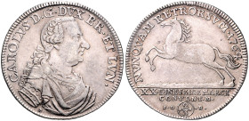Braunschweig/-Wolfenbüttel. 
Karl I. 1735-1780. 2/3 Taler 1764 B. Welter&nbsp;2733. . 

ss-vz