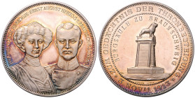 Braunschweig/-Herzogtum. 
Ernst August 1913-1918. Silbermedaille 1913 (v. Lauer) auf seine Thronbesteigung. 33,3&nbsp;mm, 18,37&nbsp;g. . 

PP