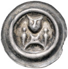 Bremen, Erzbistum. 
Gerhard von der Lippe 1219-1258. Brakteat, Kopf des Erzbischofs zwischen 2 Türmen über einem Bogen. Slg.&nbsp;Bonhoff&nbsp;-, Fd....