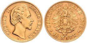 Bayern. 
Ludwig II. 1864-1886. 10 Mark 1875 D. Jaeger&nbsp;196. . 

ss-vz