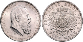 Bayern. 
Luitpold. 5 Mark 1911 D Zum 90. Geburtstag und zum 25. Regentschaftsjubiläum. Jaeger&nbsp;50. . 

vz