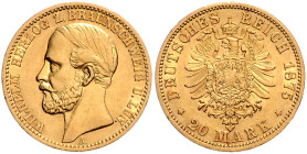 Braunschweig. 
Wilhelm 1830-1884. 20 Mark 1875 A. Jaeger&nbsp;203. . 

ss-vz