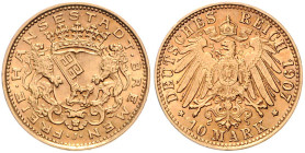 Bremen. 
10 Mark 1907 J. Jaeger&nbsp;204. . 

ss-vz