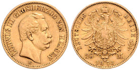 Hessen. 
Ludwig III. 1848-1877. 20 Mark 1873 H. Jaeger&nbsp;214. . 

ss