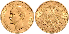 Hessen. 
Ernst Ludwig 1892-1918. 10 Mark 1893 A. Jaeger&nbsp;222. . 

ss