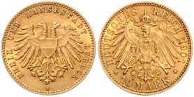 Lübeck. 
10 Mark 1901 A. Jaeger&nbsp;227. . 

ss-vz