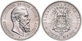 Preußen. 
Friedrich III. 1888. 2 Mark 1888 A. Jaeger&nbsp;98. . 

st-/st