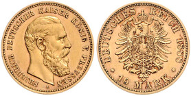 Preußen. 
Friedrich III. 1888. 10 Mark 1888 A. Jaeger&nbsp;247. . 

ss-vz