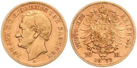 Sachsen. 
Johann 1854-1873. 10 Mark 1872 E. Jaeger&nbsp;257. . 

ss