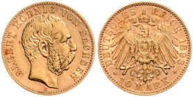 Sachsen. 
Albert 1873-1902. 10 Mark 1893 E. Jaeger&nbsp;263. . 

ss-vz